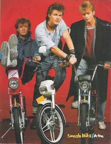 Gruppo musicale "a-ha": Magne Furuholmen, Morten Harket e Pål Waaktaar-Savoy