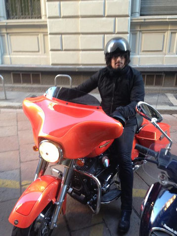 Alessandro Borghese su Harley-Davidson nel 2012