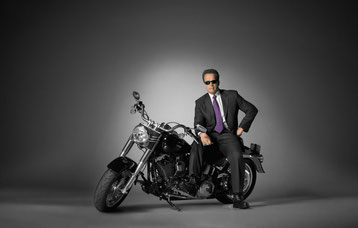 Arnold Schwarzenegger su Harley-Davidson
