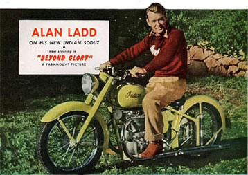 Alan Ladd su Indian Scout nel 1948
