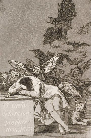《理性の眠りは怪物を生む》 1799年
