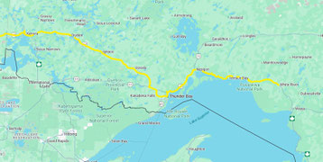 Map in Alberta and Saskatchewan.