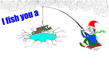 English cartoon I fish you a merry Christmas