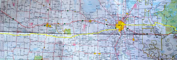 Map in Alberta and Saskatchewan.