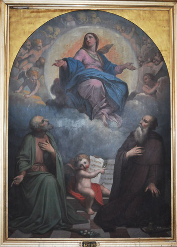 Barrettali - Eglise de L'Annunziata (ancien couvent des Servites) - l'Assomption (P.M. Novellini d'ap G.Reni)