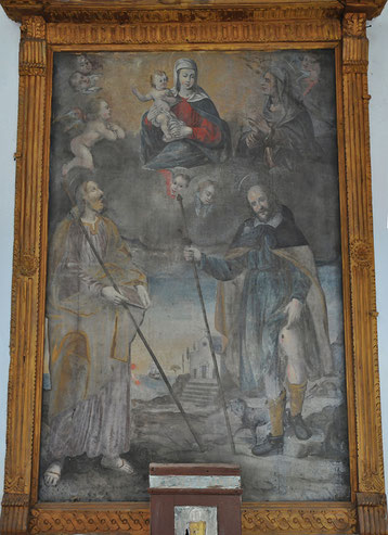 Poggio Marinaccio - Saint Jacques et Saint Roch aux pieds de la Vierge à l'Enfant en présence de Sainte Anne - Legs Fesch