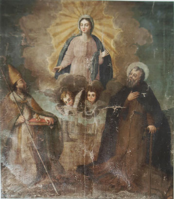 Tomino - Saint Nicolas et Saint Antoine Abbé aux pieds de la Vierge -18è