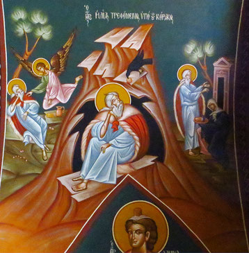 Ghisonaccia - Eglise Saint Michel - Scènes de la vie d'Elie - Nikos Giannakakis 1980-1985
