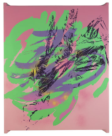 Imprint Painting #41217, 2017, mixed technique on canvas, 100x80 cm