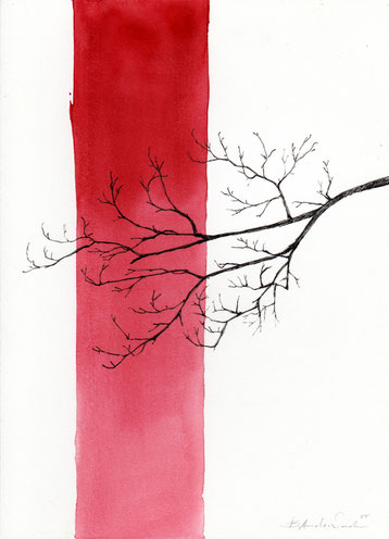 Kunst für Ärzte Natur minimalistisch Kunstdruck Bild Baum Zweig Ast
