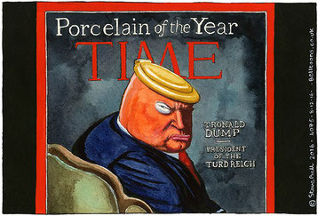 "Trump elected Person of the year by Time Magazine", by Steve Bell, December 8th
