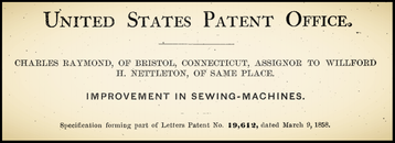 US Patent  19.612 - March 09, 1858