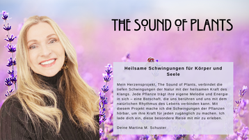 The Sound of Plants - Heilsame Schwingungen der Pflanzen hörbar gemacht. Von Martina M. Schuster