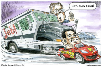 "Jeb and Marco", by Taylor Jones, November 4, 2015.