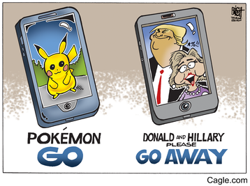 "Pokémon Go vs US 2016 election", by Randy Bish, September 1, 2016