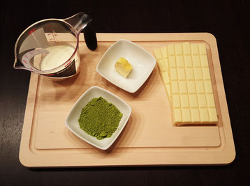 ingredients matcha green tea chocolates