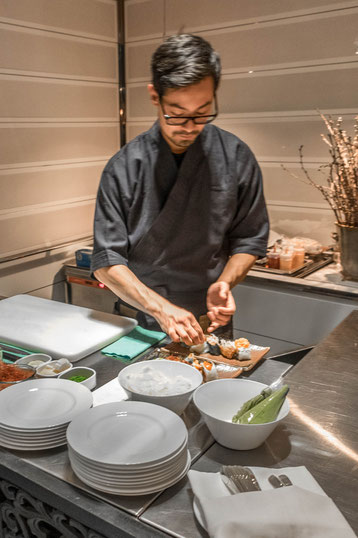 Sushi-Chef im Widder am Werk.