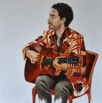peinture-realisme-musicien-jazz-manouche-guitare