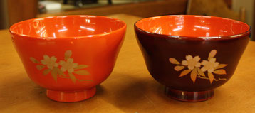 Antique Sam's Collection朱漆塗松金蒔絵碗五客組
