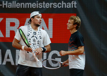 Patrik Niklas-Salminen (l) / Michael Geerts - Sieger Doppel Wolffkran Open 2022 - (C) Jürgen Hasenkopf