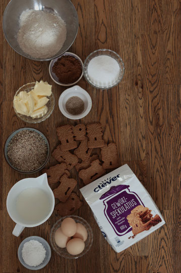 Zutaten für den Spekulatiuskuchen