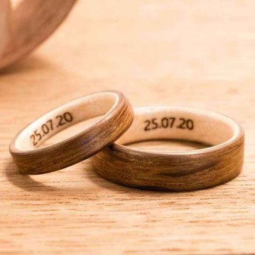 Vorteile der Holzringe von holzliebe/ Eheringe aus Holz - Eiche & Ahorn