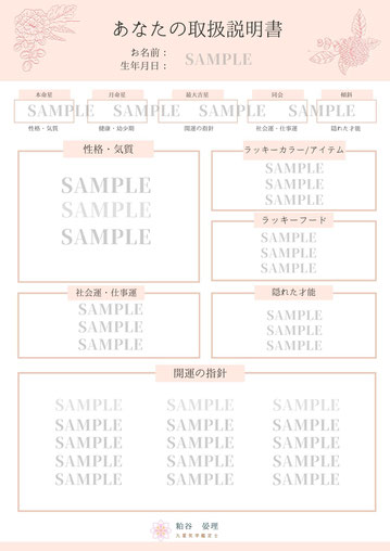 取扱説明書サンプル