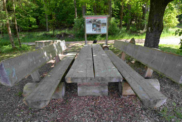 Die Sitzgruppe am Sichartshof hat inzwischen eine Überdachung bekommen.