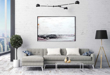 weißes abstraktes bild kunst malerei
