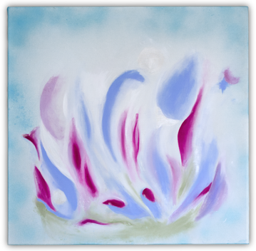 Lemuria-Energie, Pink Hellblau Moosgrün, Leinwand, spirituelle Kunst, Linda Frenzel Spirituelle Malerin, Kunst für die Seele, Transformation durch Kunst, Verbindung zu Lemuria aufbauen, Spirituelle Pinselstriche. Meerjungfrauen abstrakte spirituelle Kunst