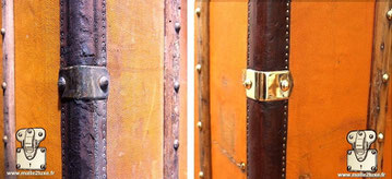 Louis vuitton trunk restored leather trunk