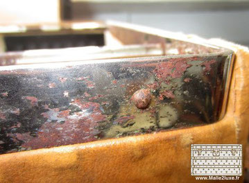 Rusted oxidized louis vuitton trunk wardrobe