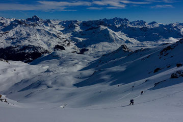 Skitour, Bivio, Julierpass, Graubünden, Schweiz, Piz Surparé, NE-Flanke, Nordostflanke