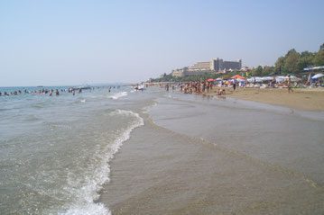 Badestrand in Side, Türkei