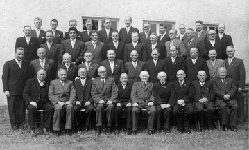 Gruppenfoto MGV anlässlich des 75-jährigen Jubiläums 1956