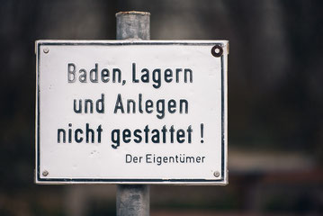 Verbotsschild · Insel Reichenau