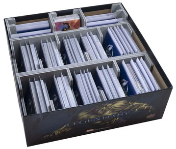 folded space insert organizer legendary marvel deck building game