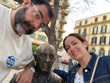 Jaime and Luana, co-founders of UNICA Travellers, in Málaga, visiting and selecting the guides in their Spain network