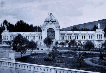 El palacio antes del terremoto que haría desaparecer la cúpula.