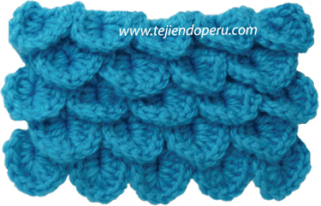 Tutorial: punto cocodrilo o escamas tejido a crochet