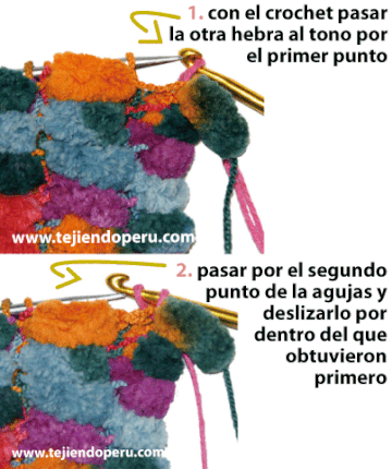 Cómo tejer con lana pompon - pom pom wool