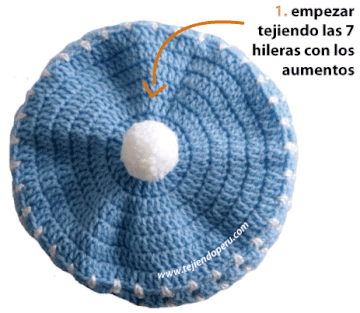 boina en crochet para bebe