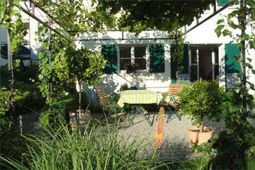 Metall Pergola, Schatten Kletterpflanzen, Sitzplatz im Grünen, Topfpflanzen