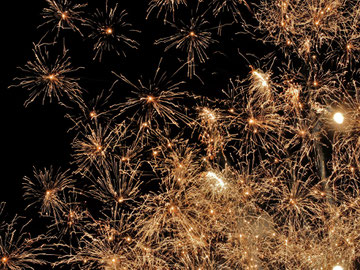 Feuerwerk zu Silvester in der Asten