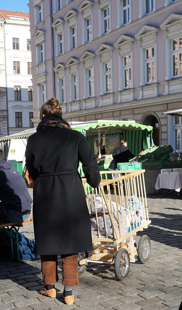 Ökomarkt auf dem schönen Chamissoplatz in Berlin/ Kreuzberg