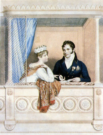 王女シャーロット・オブ・ウェールズとザクセン＝コーブルク公爵レオポルド(ジョージ・ドウ)肖像画