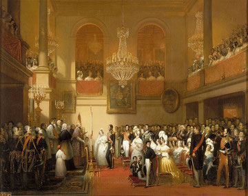 レオポルド一世とルイーズ・マリー・ドルレアンの結婚絵画