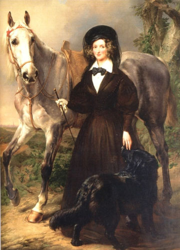 女王ルイーズ・マリー・ド・ベルジュ(ウジェーヌ・ヴェルブークホーベン＆ギュスタフ・ワッパース、1840年)、ロイヤル・コレクション、ベルギー