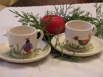Espressotassen: Vogelparade