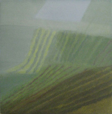 Weinberg, Acryl, 50 x 50 cm,  Olga Wriessnig, 2012